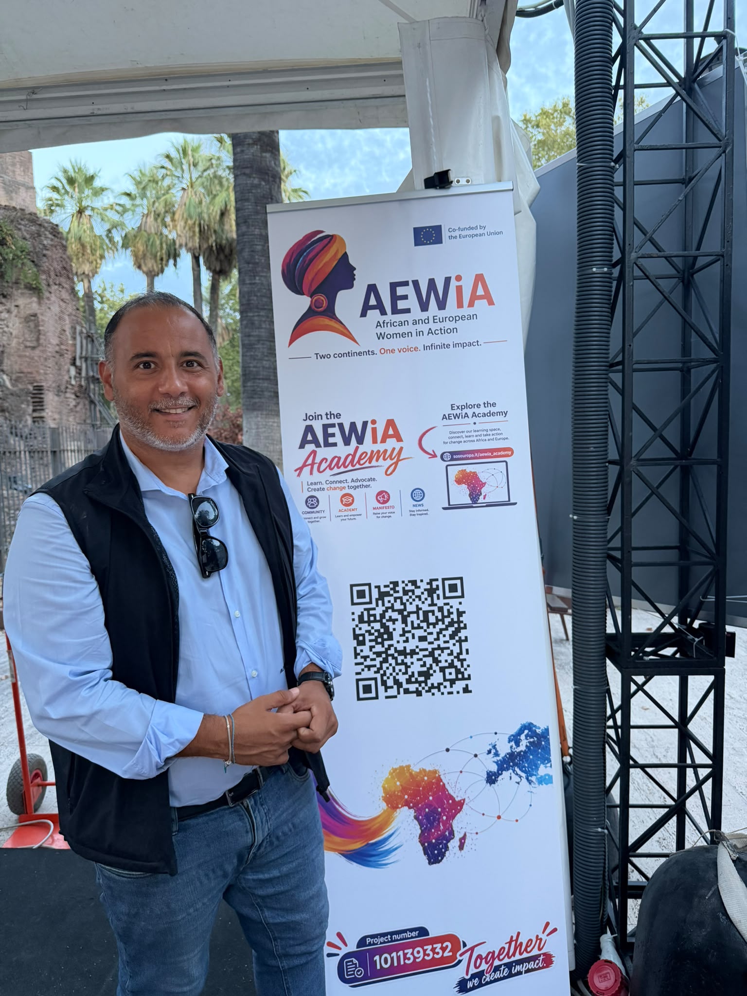 AEWiA dissemination activities at Piazza Vittorio in Rome