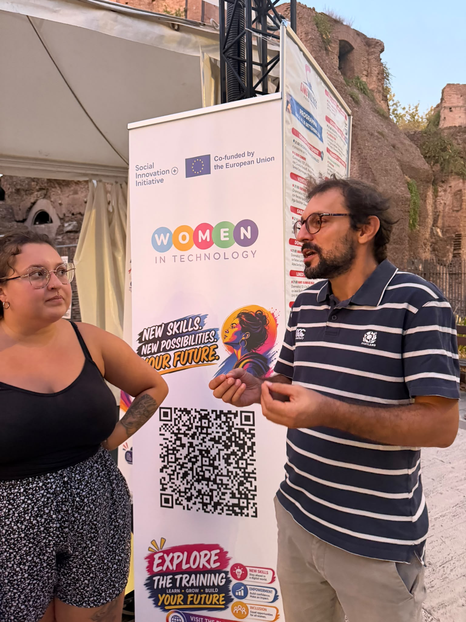 W.E.B. in Tech dissemination event in Piazza Vittorio Rome